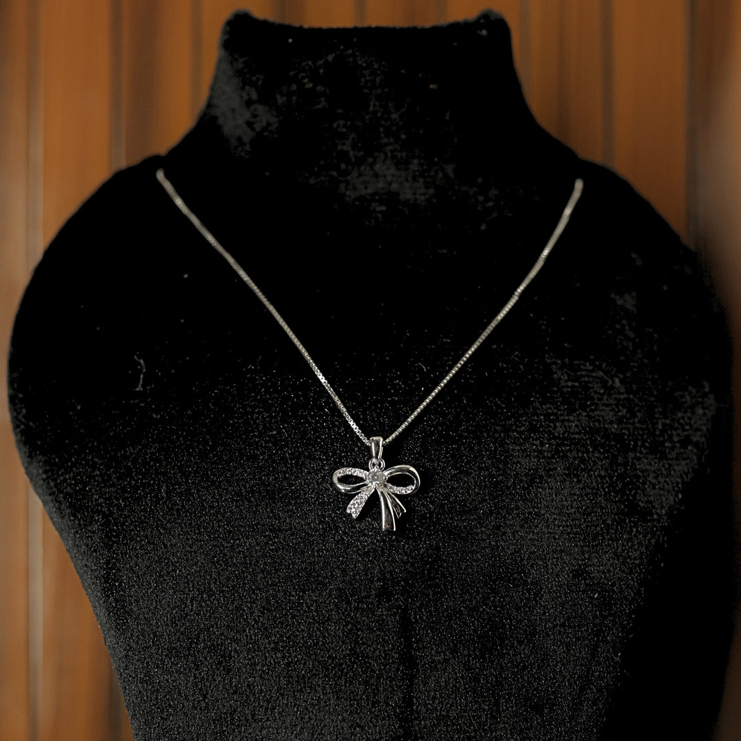 Aurora Bow Charm Pendant Necklace