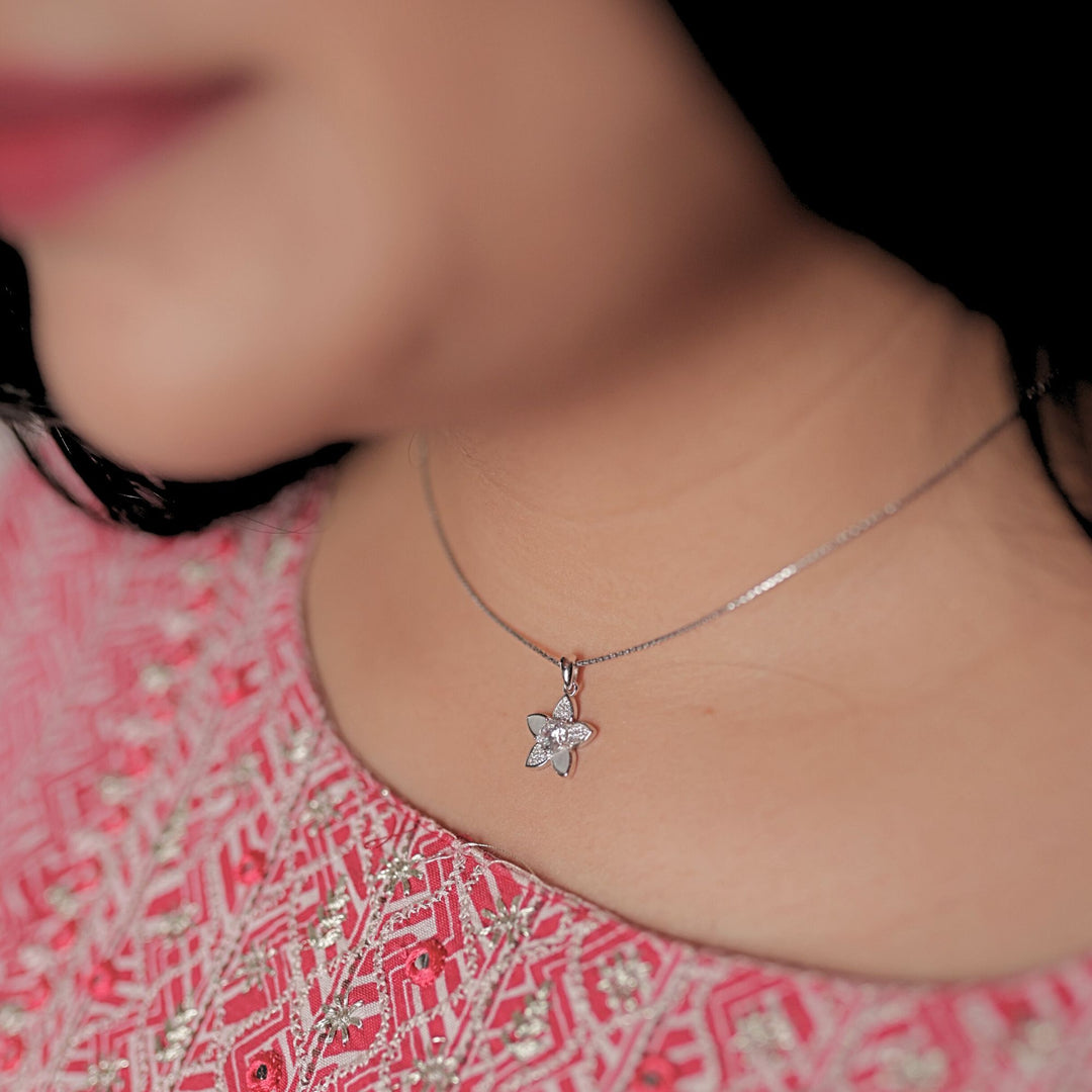 Eternal Blossom Silver Necklace Set