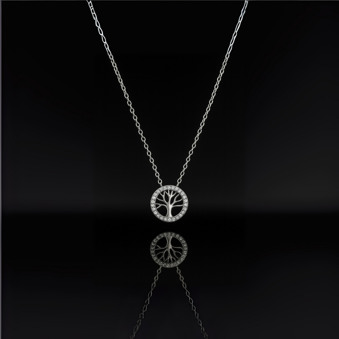 Elegant Silver Tree of Life Pendant Necklace Silver Ocean Elegant Silver Tree of Life Pendant Necklace