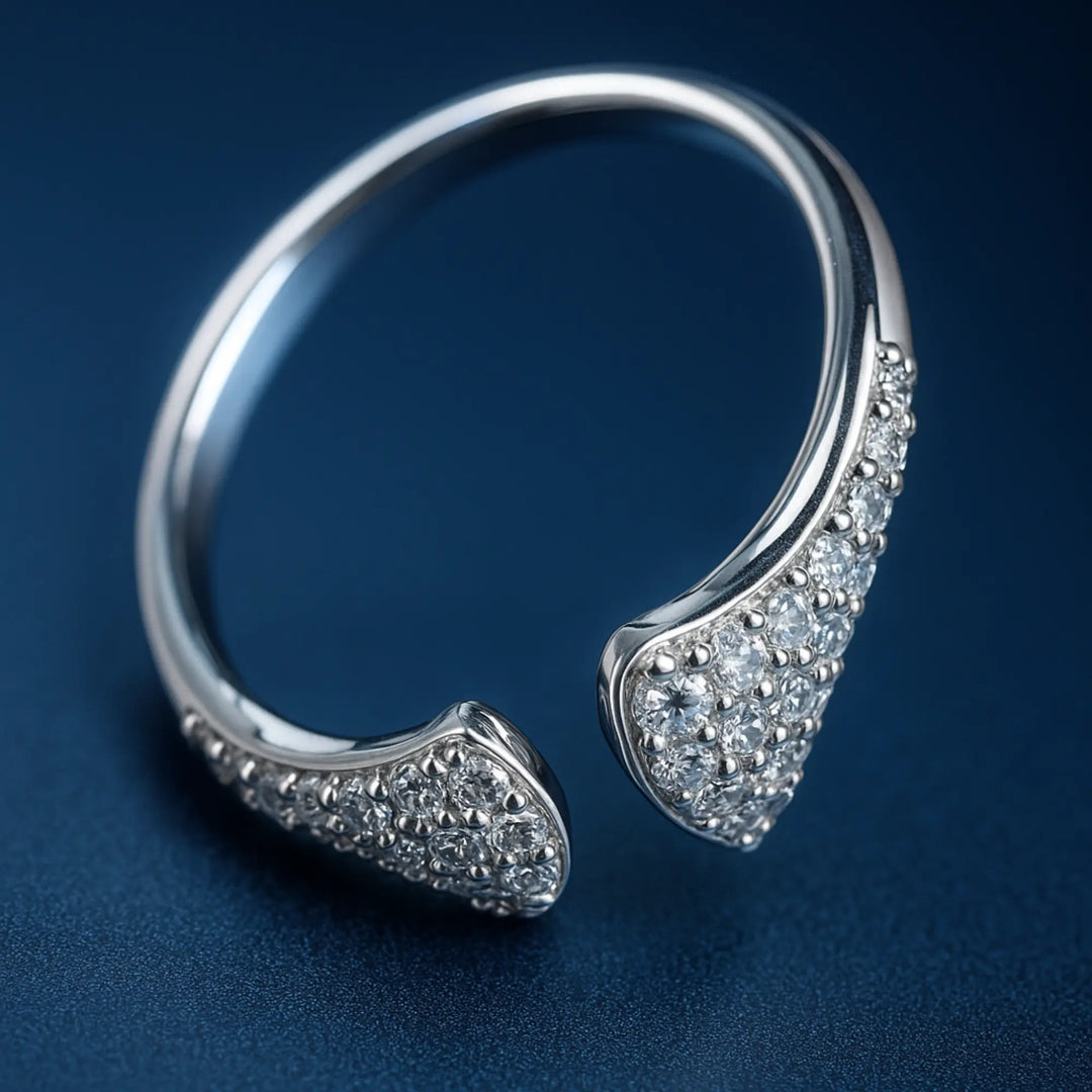 925 Sterling Silver Open-Top Ring - SILVER OCEAN 925 Sterling Silver Open-Top Ring