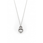 Swan-Inspired Sterling Silver Heart Pendant Necklace Silver Ocean Swan-Inspired Sterling Silver Heart Pendant Necklace