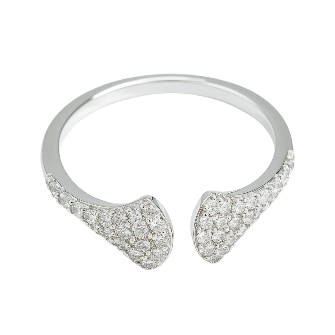 925 Sterling Silver Open-Top Ring - SILVER OCEAN 925 Sterling Silver Open-Top Ring