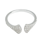 925 Sterling Silver Open-Top Ring - SILVER OCEAN 925 Sterling Silver Open-Top Ring